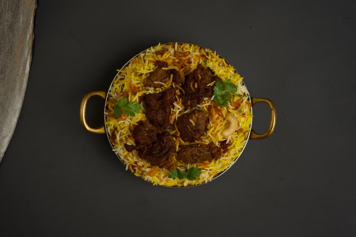 slow cooked Mutton Biryani