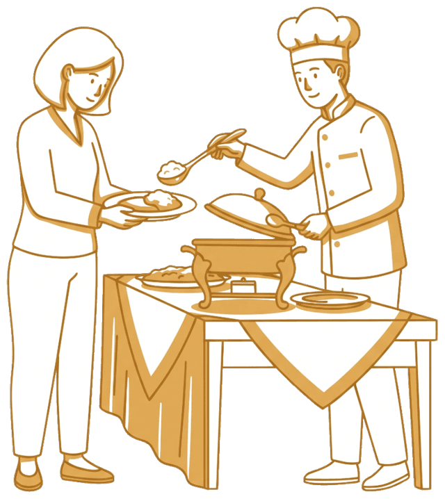 Chana's Banquets & Catering Illustration
